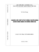 Nghiên cứu thiết kế hệ thống truyền động servo dùng động cơ không đồng bộ