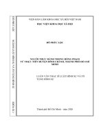 Người thực hành trong đồng phạm từ thực tiễn huyện bình chánh, thành phố hồ chí minh 