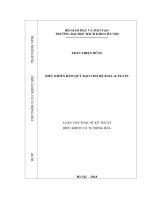 Điều khiển bám quỹ đạo cho hệ ball  plate