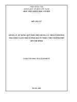 Quản lý, sử dụng quỹ bảo trì chung cư, nhà ở thương mại theo luật nhà ở năm 2014 từ thực tiễn thành phố hồ chí minh 