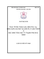 THỰC TRẠNG THỪA cân, béo PHÌ và HIỆU QUẢ của một số GIẢI PHÁP CAN THIỆP ở học SINH TIỂU học tại THÀNH PHỐ bắc NINH 