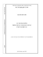 Các tội tham nhũng trong lĩnh vực thi hành án dân sự ở Việt Nam hiện nay