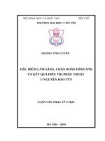 ĐẶC điểm lâm SÀNG, CHẨN đoán HÌNH ẢNH và kết QUẢ điều TRỊ PHẪU THUẬT u NGUYÊN bào tủy 