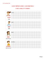 Phiếu tập viết tiếng anh lớp 2 Unit 6 Billy's Teddy » Tài liệu miễn phí cho Giáo viên, học sinh.