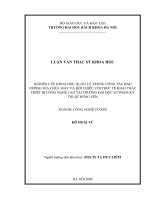 Nghiên cứu khoa học quản lý trong công tác bảo dưỡng sửa chữa máy và đối chiếu với thực tế khai thác thiết bị công nghệ cao tại trường đại học sư phạm kỹ thuật hưng yên