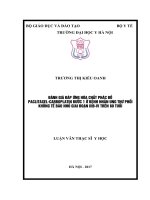 ĐÁNH GIÁ đáp ỨNG hóa CHẤT PHÁC đồ PACLITAXEL CARBOPLATIN bước 1 ở BỆNH NHÂN UNG THƯ PHỔI KHÔNG tế bào NHỎ GIAI đoạn IIIB IV TRÊN 60 TUỔI 