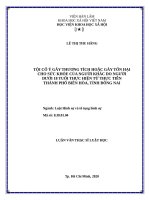 Tội cố ý gây thương tích hoặc gây tổn hại cho sức khỏe của người khác do người dưới 18 tuổi thực hiện từ thực tiễn thành phố biên hòa, tỉnh đồng nai 
