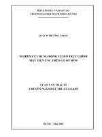 Nghiên cứu rung động cụm ổ trục chính máy tiện CNC trên cơ sở mòn