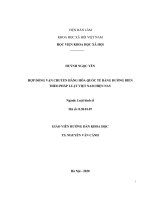 Hợp đồng vận chuyển hàng hóa quốc tế bằng đường biển theo pháp luật việt nam hiện nay 