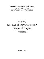 Bài giảng kết cấu bê tông cốt thép trong xây dựng 