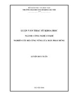 Nghiên cứu độ cứng vững của máy phay đứng