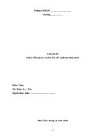 CHUYÊN đề bồi DƯỠNG HSG môn TOÁN