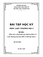 Phân tích và bình luận quy định tại điều 177 luật thương mại năm 2005 về thời hạn đại lý