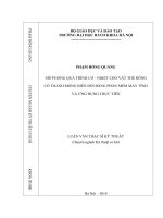 Mô phỏng quá trình cơ   nhiệt cho vật thể rỗng có thành mỏng biến đổi bằng phần mềm máy tính và ứng dụng thực tiễn