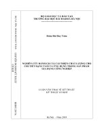 Nghiên cứu đánh giá và cải thiện chất lượng cho chi tiết dạng tấm và ứng dụng trong sản phẩm gia dụng công nghiệp