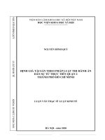 Định giá tài sản theo pháp luật thi hành án dân sự từ thực tiễn quận 2, thành phố Hồ Chí Minh