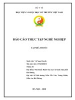 Báo cáo thực tập nghề nghiệp tại nhà thuốc 1