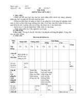 Đề kiểm tra giữa kì i  KHTN 6 