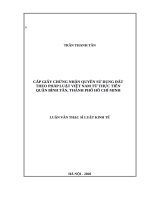 Cấp giấy chứng nhận quyền sử dụng đất theo pháp luật việt nam từ thực tiễn quận bình tân,thành phố hồ chí minh 