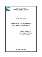 Quản lý chi bảo hiểm xã hội trên địa bàn tỉnh kon tum 
