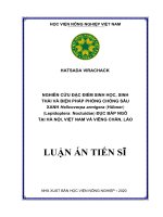 Nghiên cứu đặc điểm sinh học, sinh thái và biện pháp phòng chống sâu xanh helicoverpa armigera (hübner) (lepidoptera noctuidae) đục bắp ngô tại hà nội, việt nam và viêng chăn, lào 