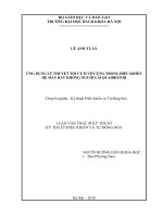Ứng dụng lý thuyết tối ưu h vô cùng quan trọng trong điều khiển hệ máy bay không người lái quadrotor
