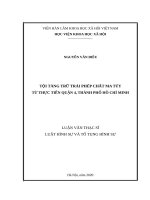 Tội tàng trữ trái phép chất ma túy từ thực tiền quận 4, thành phố hồ chí minh 