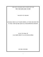 (Luận văn thạc sĩ) - Giáo dục pháp luật về quốc phòng, an ninh cho sinh viên từ thực tiễn ĐHQG TP.HCM