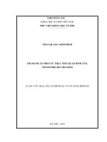 (Luận văn thạc sĩ) - Thi hành án treo từ thực tiễn quận Bình Tân, Thành phố Hồ Chí Minh