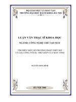 Tìm hiểu một số phương pháp thiết kế và gia công với sự trợ giúp của máy tính