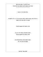 Nghiên cứu và ứng dụng phần mềm tosca để tối ưu hóa thiết kế chi tiết cơ khí