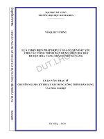 Lựa chọn biện pháp hợp lý gia cố nền đất yếu cho các công trình dân dụng trên địa bàn huyện hòa vang thành phố đà nẵng 