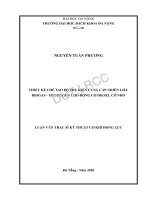 Thiết kế chế tạo bộ phụ kiện cung cấp nhiên liệu biogas hydrogen cho động cơ diesel cỡ nhỏ 