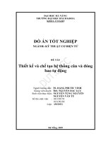 Thiết kế và chế tạo hệ thống cân và đóng bao tự động 