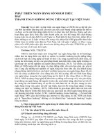 PHÁT TRIỂN NGÂN HÀNG SỐ NHẰM THÚC ĐẨY THANH TOÁN KHÔNG DÙNG TIỀN MẶT TẠI VIỆT NAM