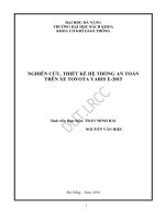 Nghiên cứu, thiết kế hệ thống an toàn trên xe toyota yaris e 2015  
