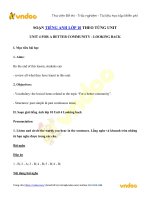 Bài tập Tiếng Anh lớp 10 – Unit 4: For a better community (Looking back)