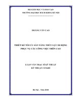Thiết kế tối ưu sàn nâng thủy lực di động phục vụ các công việc trên cao