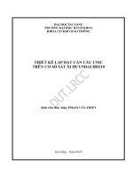 Thiết kế lắp đặt cẩu unic trên cơ sở sát xi huyndai  hd210 