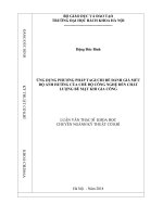 Ứng dụng phương pháp taguchi để đánh giá mức độ ảnh hưởng của chế độ công nghệ đến chất lượng bề mặt khi gia công