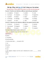 Bài tập Tiếng Anh lớp 10 – Unit 5: Inventions