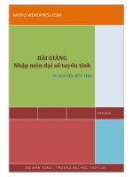 Bài giảng nhập môn đại số tuyến tính 