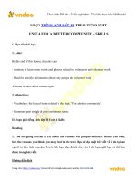 Bài tập Tiếng Anh lớp 10 – Unit 4: For a better community (Skills)