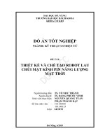 Thiết kế và chế tạo robot lau chùi mặt kính pin năng lượng mặt trời 