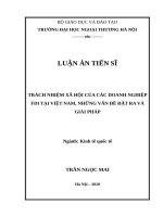 Trách nhiệm xã hội của các doanh nghiệp FDI tại việt nam, những vấn đề đặt ra và giải pháp 