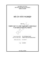 Thiết kế và chế tạo máy gieo hạt vào khay bán tự động 