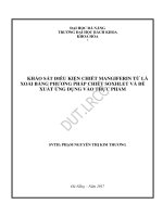 Khảo sát điều kiện chiết mangiferin từ lá xoài bằng phương pháp chiết soxhlet và đề xuất ứng dụng vào thực phẩm 
