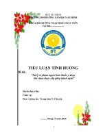 Tiểu luận xử lý tình huống hành nghề y tế tư nhân - Bồi dưỡng ngạch kế toán viên 2020 (file word)