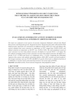 Đánh giá hoạt tính kháng oxy hoá và khả năng thay thế phụ gia kháng oxy hoá trong thực phẩm của cao chiết một số loại rong nâu