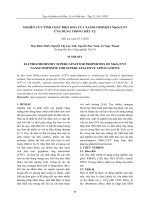 Nghiên cứu tính chất điện hóa của nanocompozit MnO2/CNT ứng dụng trong siêu tụ